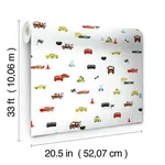 York Wallcoverings Disney & Pixar Cars Racing Spot wallpaper, color White, SKU DI0921