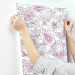 York Wallcoverings Disney Princess Royal Floral - Magenta Wallpaper | Buy Online York Wallcoverings Disney Princess Royal Floral wallpaper, color Magenta, SKU DI0965