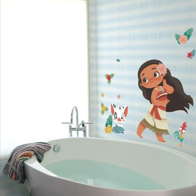 York Wallcoverings Disney The Little Mermaid Swim wallpaper, color Teal, SKU DI0957