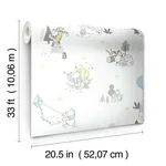 York Wallcoverings Disney Winnie the Pooh Playmates wallpaper, color Yellow, SKU DI0982
