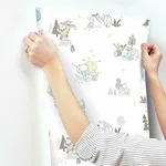 York Wallcoverings Disney Winnie the Pooh Playmates wallpaper, color Yellow, SKU DI0982