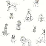 York Wallcoverings Dog's Life wallpaper, color Silver & Gold, SKU PSW1339RL