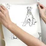York Wallcoverings Dog's Life wallpaper, color Silver & Gold, SKU PSW1339RL