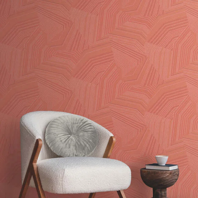 York Wallcoverings Dotted Maze - Desert Red Wallpaper | Buy Online York Wallcoverings Dotted Maze wallpaper, color Desert Red, SKU OI0611