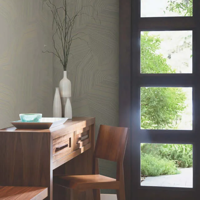 York Wallcoverings Dotted Maze - Glint Wallpaper | Buy Online York Wallcoverings Dotted Maze wallpaper, color Glint, SKU OI0613