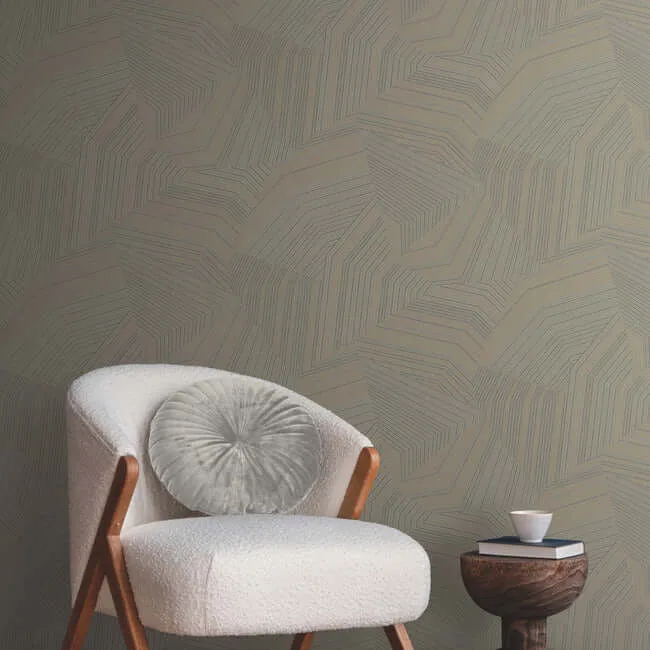 York Wallcoverings Dotted Maze - Glint Wallpaper | Buy Online York Wallcoverings Dotted Maze wallpaper, color Glint, SKU OI0613