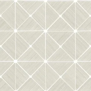 York Wallcoverings Double Diamonds wallpaper, color Off White, SKU PSW1072RL
