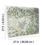 York Wallcoverings Eden Retreat wallpaper, color Green & Gold, SKU MN1840