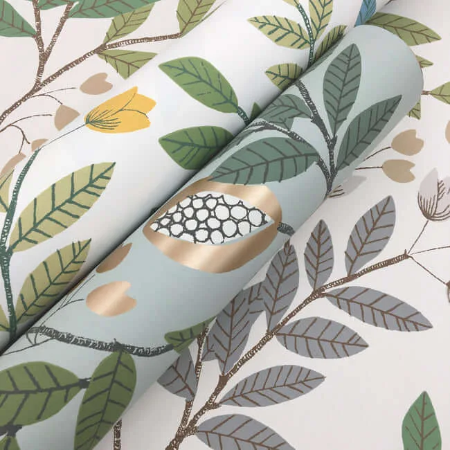 York Wallcoverings Eden Retreat wallpaper, color Green & Gold, SKU MN1840