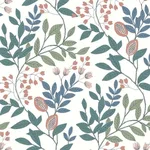 York Wallcoverings Eden Retreat wallpaper, color Pink & Teal, SKU MN1843