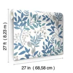 York Wallcoverings Eden Retreat wallpaper, color White & Blue, SKU MN1842