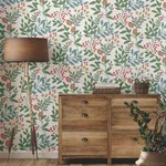 York Wallcoverings Eden Retreat - White & Multi Wallpaper | Buy Online York Wallcoverings Eden Retreat wallpaper, color White & Multi, SKU MN1841
