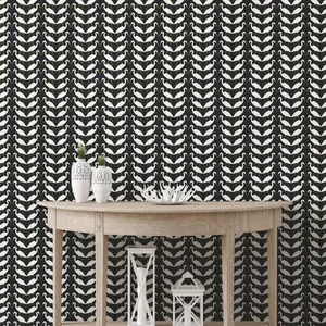 York Wallcoverings Elegant Birds wallpaper, color Black & Gold Metallic, SKU PSW1345RL