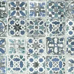York Wallcoverings Encaustic Tile wallpaper, color Blue, SKU PSW1302RL