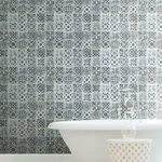 York Wallcoverings Encaustic Tile wallpaper, color Blue, SKU PSW1302RL