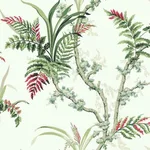 York Wallcoverings Enchanted Fern wallpaper, color Green & Red, SKU GR5993