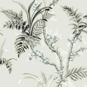 York Wallcoverings Enchanted Fern wallpaper, color Grey & Beige, SKU GR5995