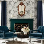 York Wallcoverings Enchanted Fern - Grey & Beige Wallpaper | Buy Online York Wallcoverings Enchanted Fern wallpaper, color Grey & Beige, SKU GR5995