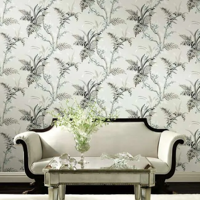 York Wallcoverings Enchanted Fern - Grey & Beige Wallpaper | Buy Online York Wallcoverings Enchanted Fern wallpaper, color Grey & Beige, SKU GR5995