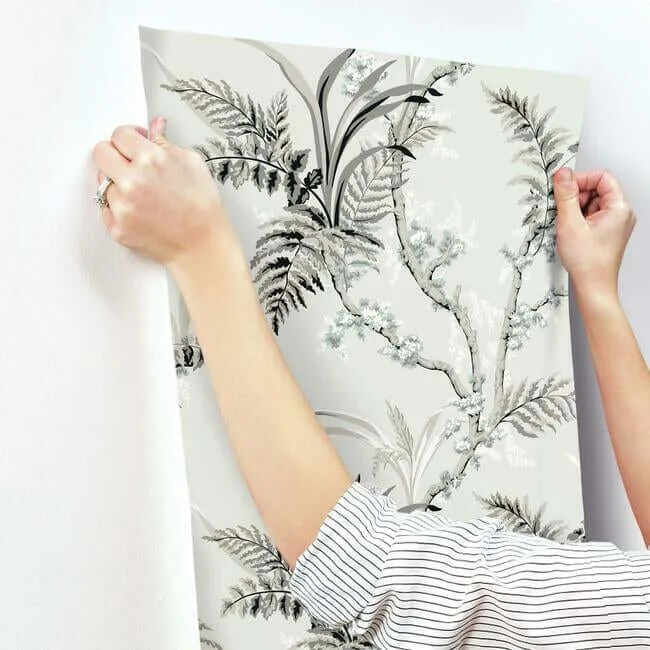 York Wallcoverings Enchanted Fern - Grey & Beige Wallpaper | Buy Online York Wallcoverings Enchanted Fern wallpaper, color Grey & Beige, SKU GR5995