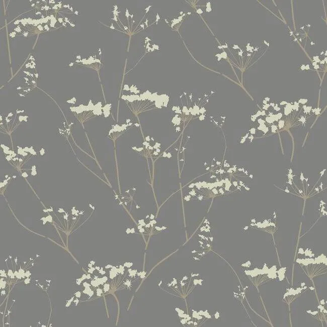 York Wallcoverings Enchanted wallpaper, color Silver, SKU DN3711