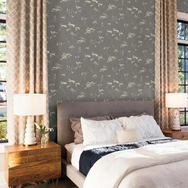 York Wallcoverings Enchanted - Silver Wallpaper | Buy Online York Wallcoverings Enchanted wallpaper, color Silver, SKU DN3711