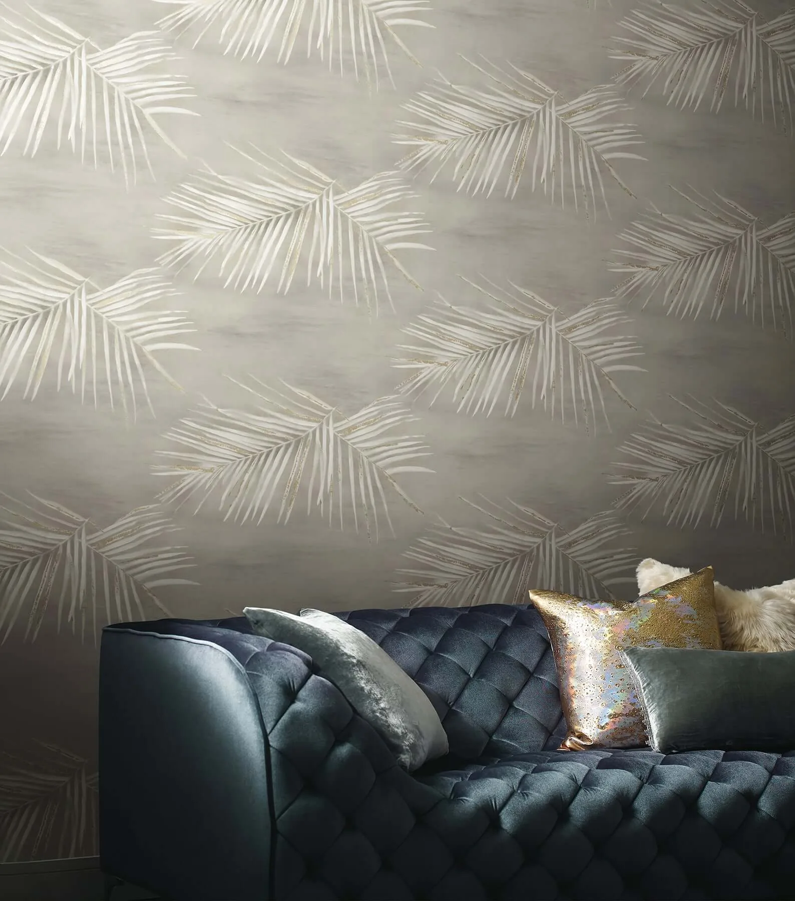 York Wallcoverings Endless Summer wallpaper, color Taupe, SKU PSW1555RL