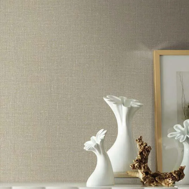 York Wallcoverings Gesso Weave wallpaper, color Sand, SKU 5981