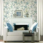 York Wallcoverings Fanciful - Blue & White Wallpaper | Buy Online York Wallcoverings Fanciful wallpaper, color Blue & White, SKU AF1900