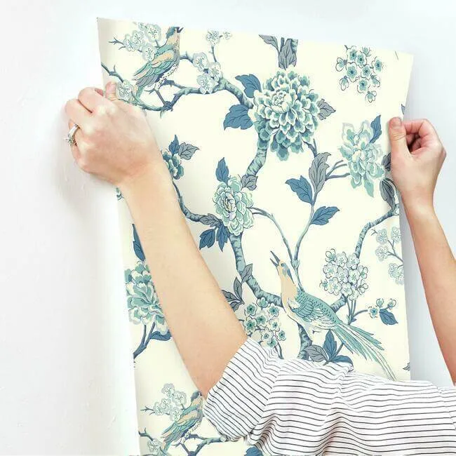 York Wallcoverings Fanciful - Blue & White Wallpaper | Buy Online York Wallcoverings Fanciful wallpaper, color Blue & White, SKU AF1900