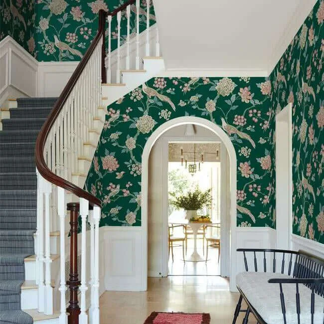 York Wallcoverings Fanciful - Dark Green Wallpaper | Buy Online York Wallcoverings Fanciful wallpaper, color Dark Green, SKU GR5931