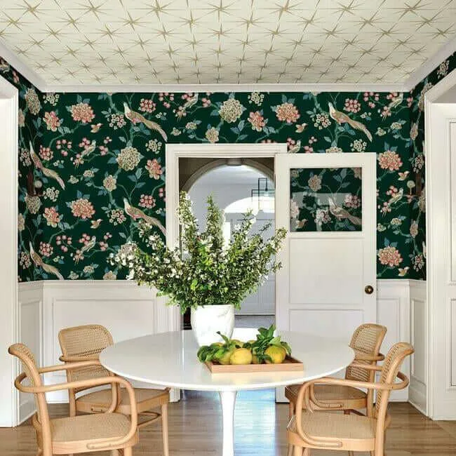 York Wallcoverings Fanciful - Dark Green Wallpaper | Buy Online York Wallcoverings Fanciful wallpaper, color Dark Green, SKU GR5931