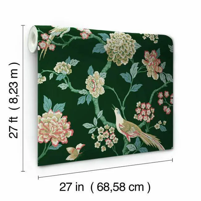 York Wallcoverings Fanciful - Dark Green Wallpaper | Buy Online York Wallcoverings Fanciful wallpaper, color Dark Green, SKU GR5931