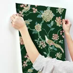 York Wallcoverings Fanciful - Dark Green Wallpaper | Buy Online York Wallcoverings Fanciful wallpaper, color Dark Green, SKU GR5931