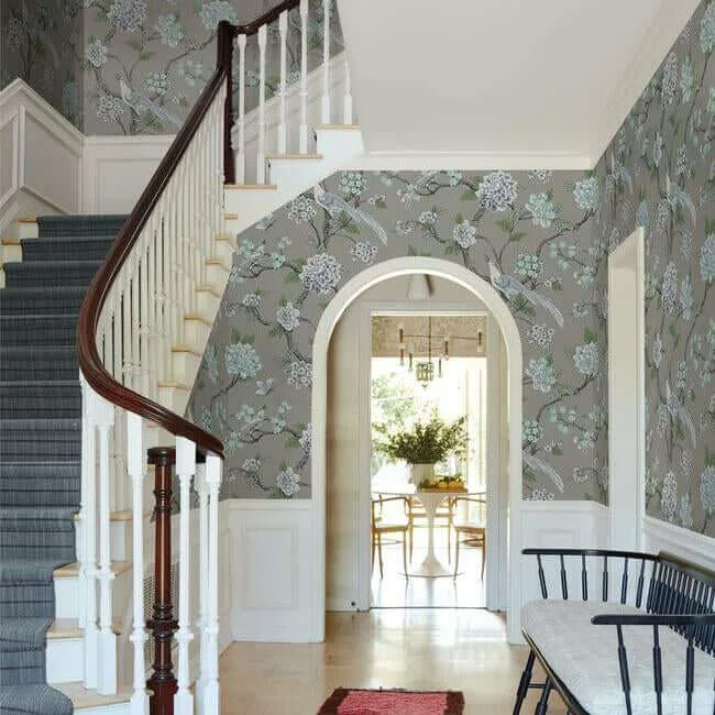 York Wallcoverings Fanciful wallpaper, color Grey, SKU GR5933