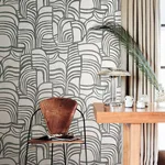 York Wallcoverings Featherwork - Black & White Wallpaper | Buy Online York Wallcoverings Featherwork wallpaper, color Black & White, SKU PSW1656RL
