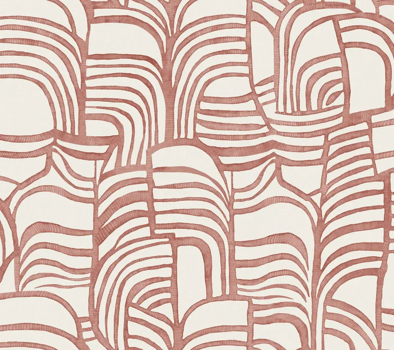 York Wallcoverings Featherwork wallpaper, color Red, SKU PSW1657RL