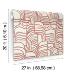 York Wallcoverings Featherwork - Red Wallpaper | Buy Online York Wallcoverings Featherwork wallpaper, color Red, SKU PSW1657RL