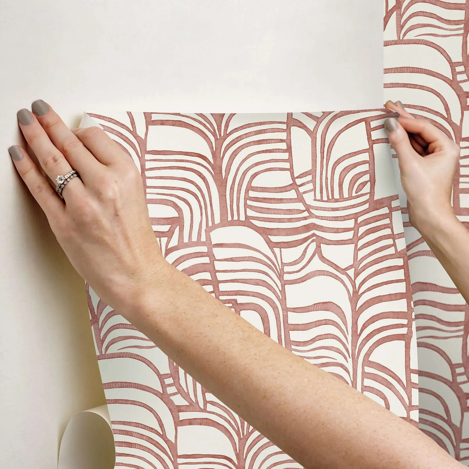 York Wallcoverings Featherwork - Red Wallpaper | Buy Online York Wallcoverings Featherwork wallpaper, color Red, SKU PSW1657RL