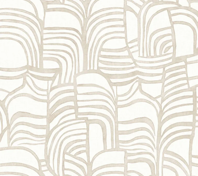 York Wallcoverings Featherwork wallpaper, color Linen, SKU PSW1658RL