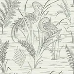 York Wallcoverings Fernwater Cranes - Black & Grey Wallpaper | Buy Online York Wallcoverings Fernwater Cranes wallpaper, color Black & Grey, SKU GR5953
