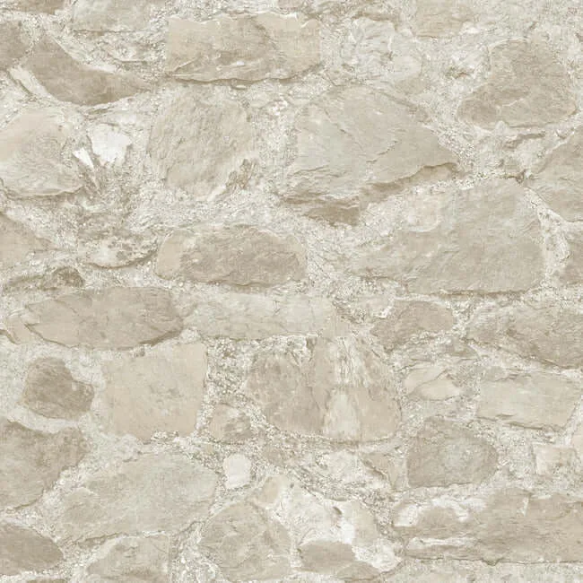 York Wallcoverings Field Stone wallpaper, color Beige, SKU MN1803