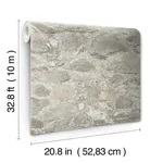 York Wallcoverings Field Stone wallpaper, color Grey, SKU MN1802