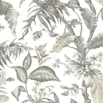 York Wallcoverings Fiji Garden wallpaper, color White, SKU PSW1371RL