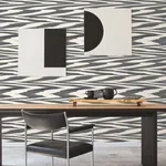 York Wallcoverings Flamed Zig Zag - Black Wallpaper | Buy Online York Wallcoverings Flamed Zig Zag wallpaper, color Black, SKU PSW1645RL