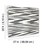 York Wallcoverings Flamed Zig Zag - Black Wallpaper | Buy Online York Wallcoverings Flamed Zig Zag wallpaper, color Black, SKU PSW1645RL
