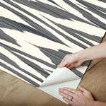 York Wallcoverings Flamed Zig Zag - Black Wallpaper | Buy Online York Wallcoverings Flamed Zig Zag wallpaper, color Black, SKU PSW1645RL