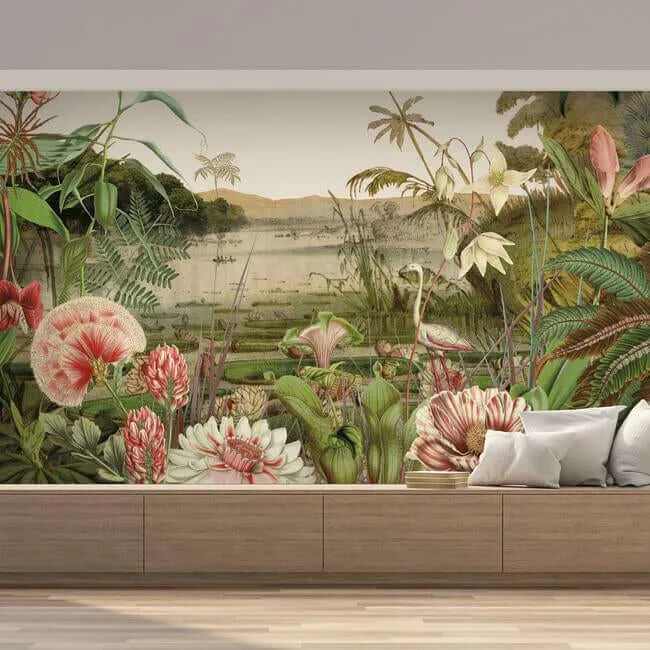 York Wallcoverings Floating Gardens wallpaper, color Grey, SKU MU0263M
