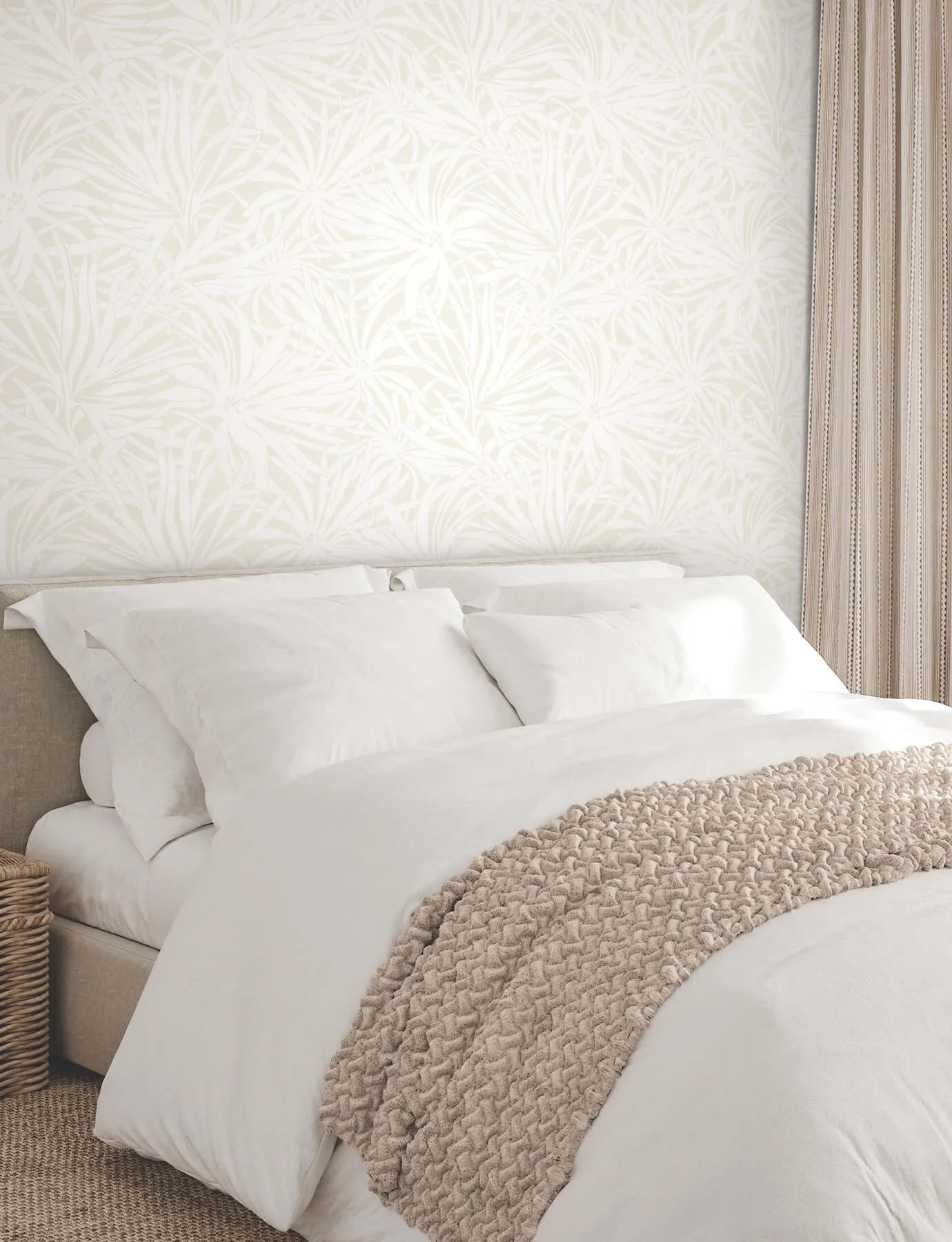 York Wallcoverings Floral Canopy wallpaper, color Cream, SKU GN2573