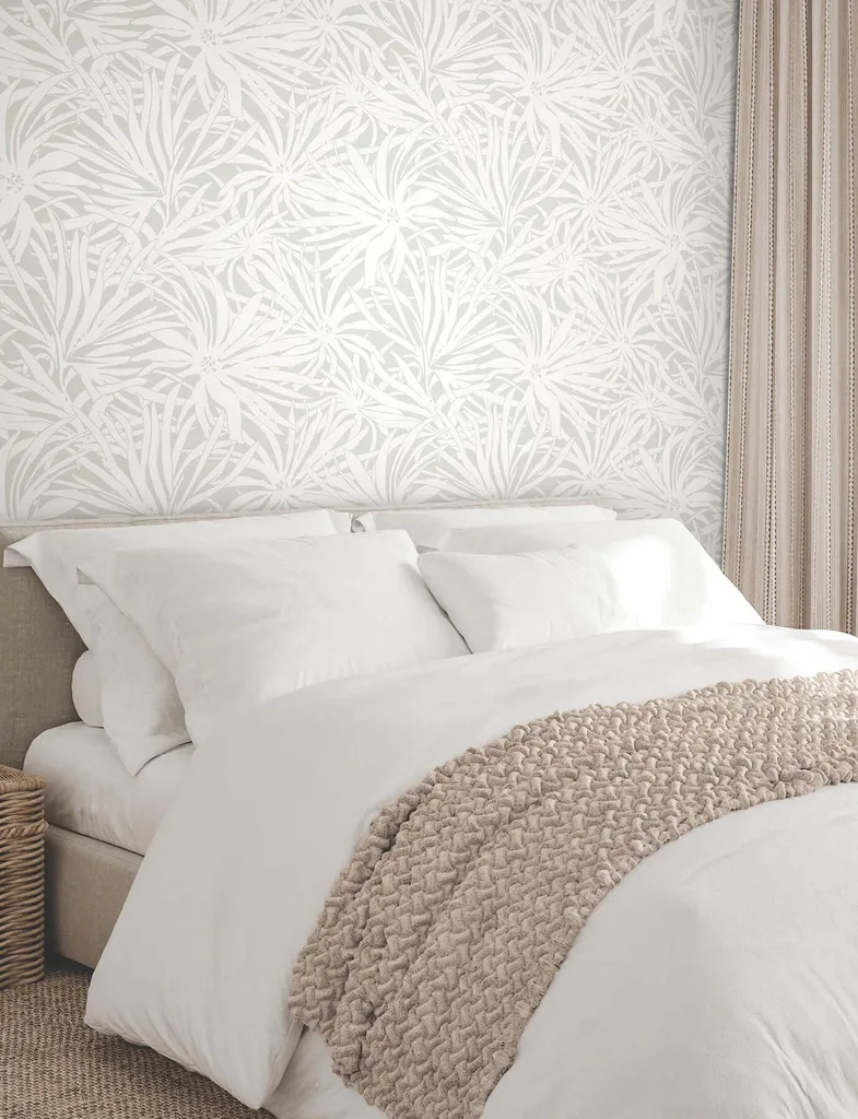 York Wallcoverings Floral Canopy wallpaper, color Grey, SKU GN2572